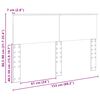 vidaXL Cabecero Roble Negro 150 cm Madera contrachapada