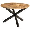 vidaXL Mesa de comedor madera maciza de mango sin tratar &Oslash;110x75 cm
