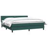 vidaXL Cama box spring con colch&oacute;n terciopelo verde oscuro 200x210 cm