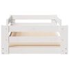 vidaXL Estructura de cama sin colch&oacute;n madera maciza blanca 75x190 cm