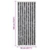 vidaXL Cortina antimoscas chenilla gris y negro 56x185 cm