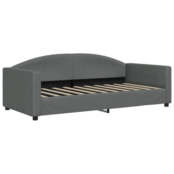 vidaXL Sofá cama sin colchón tela gris oscuro 90x190 cm