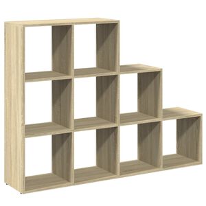 vidaXL Librer&iacute;a divisora 3 niveles madera Sonoma 137,5x29x103,5 cm