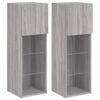 vidaXL Muebles de TV con luces LED 2 uds gris Sonoma 30,5x30x90 cm