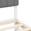 vidaXL Estructura de Cama con Cabecera Tapizada Gris Claro