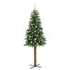 vidaXL Árbol de Navidad Delgado con 300 LED con soporte Verde 180 cm