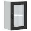 vidaXL Armario de pared para cocina con puerta de cristal Porto negro