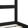 vidaXL Estructura de cama para ni&ntilde;os madera de pino negro 80x160 cm