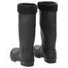 vidaXL Botas de agua con calcetines extra&iacute;bles negro n&uacute;mero 38 PVC