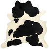 vidaXL Alfombra de piel de vaca aut&eacute;ntica negro y blanco 180x220 cm