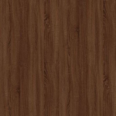 vidaXL Mesita de noche madera contrachapada roble marrón 50x46x50 cm