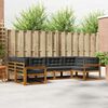 vidaXL Conjunto de sof&aacute;s de exterior 6 pcs Natural y Antracita