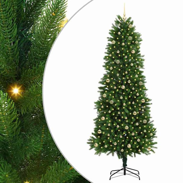vidaXL &Aacute;rbol de Navidad con 300 LED con soporte Verde 240 cm PE