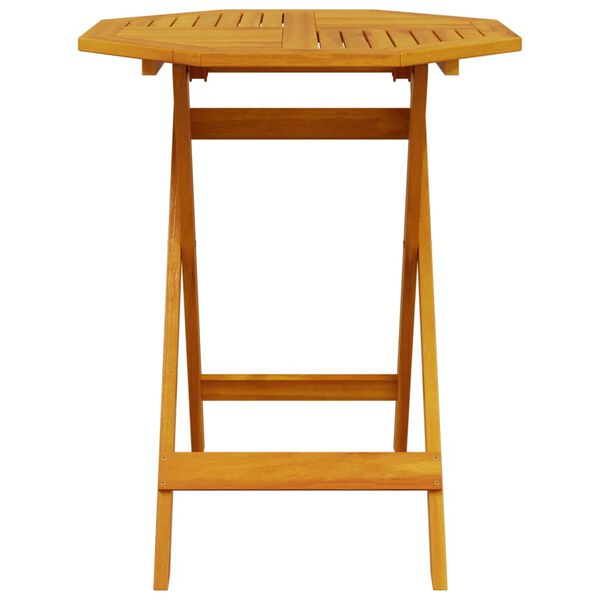 vidaXL Muebles cafeter&iacute;a plegables 3 pzas madera maciza acacia