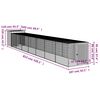 vidaXL Gallinero con corral acero galvanizado gris claro 110x813x110cm