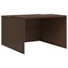 vidaXL Caseta robot cortac&eacute;sped rat&aacute;n sint&eacute;tico marr&oacute;n 86x90x52/57 cm