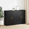 vidaXL Armario de pared 2 pcs Roble Negro 69,5 x 34 x 90 cm
