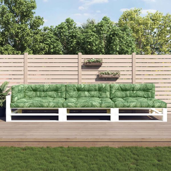 vidaXL Cojines para pal&eacute;s 7 piezas tela estampado de hojas