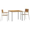 vidaXL Juego de comedor para exteriores 3 uds. 90 x 90 x 75 cm