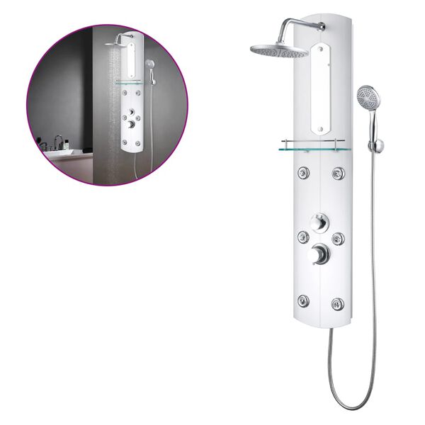 vidaXL Panel de ducha plateado 25x43x120 cm