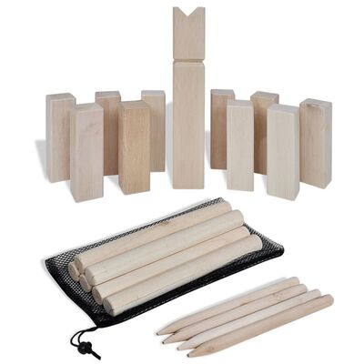 Set de juego de cubos Kubb de madera