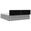 vidaXL Cama con almacenamiento y colch&oacute;n Gris Claro 200 x 200 cm