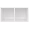 vidaXL Caja para discos vinilo madera contrachapada blanco 71x34x36cm