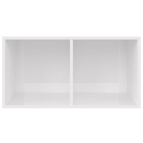 vidaXL Caja para discos vinilo madera contrachapada blanco 71x34x36cm