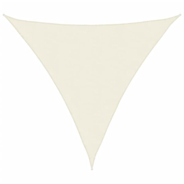 vidaXL Toldo de vela triangular tela Oxford color crema 3,6x3,6x3,6 m
