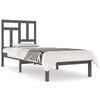 vidaXL Estructura de cama madera maciza pino individual gris 90x190cm