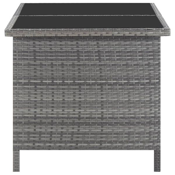 vidaXL Set de comedor de jardín 5 pzas y cojines ratán sintético gris