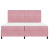 vidaXL Cama Box Spring LED con colch&oacute;n Rosa 200 x 200 cm Terciopelo