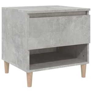 vidaXL Mesita de noche madera contrachapada gris hormig&oacute;n 50x46x50 cm