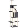 vidaXL Rascador para gatos con postes de sisal gris oscuro 201 cm