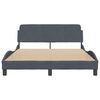 vidaXL Estructura de cama Dover terciopelo gris oscuro 120x200cm