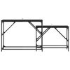 vidaXL Mesa Consola 2 pcs Roble Negro 100 x 28 x 75 cm