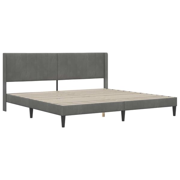 vidaXL Estructura de cama Gris oscuro 180 x 200 cm Terciopelo