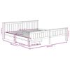 vidaXL Estructura cama 2 cajones madera pino marr&oacute;n oscuro 200x200 cm
