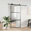 vidaXL Puerta corredera herrajes negro 102,5x205 cm vidrio templado