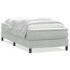 vidaXL Cama box spring con colch&oacute;n terciopelo gris claro 90x220 cm