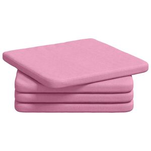 vidaXL Cojines para asiento 4 pcs Rosa 40 x 40 x 3 cm tela