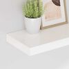 vidaXL Estante flotante de pared 2 uds MDF blanco brillo 40x23x3,8 cm
