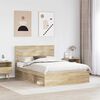 vidaXL Estructura de cama Sonoma 140 x 200 cm Madera de pino macizo