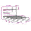 vidaXL Cama con estanter&iacute;a sin colch&oacute;n madera maciza 150x200 cm