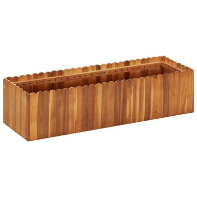vidaXL Arriate de madera maciza de acacia 100x30x25 cm