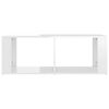 vidaXL Mesa de centro madera contrachapada blanco brillo 100x50x36 cm