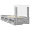 vidaXL Estructura de cama con cabecera Gris Sonoma 90 x 200 cm