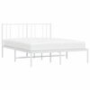 vidaXL Estructura cama sin colch&oacute;n con cabecero metal blanco 150x200cm