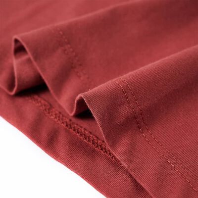 Camiseta infantil de manga larga rojo tostado 92