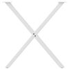 vidaXL Patas para mesa de comedor en forma de X (2 unidades), color blanco, 70 x (72-73) cm, acero